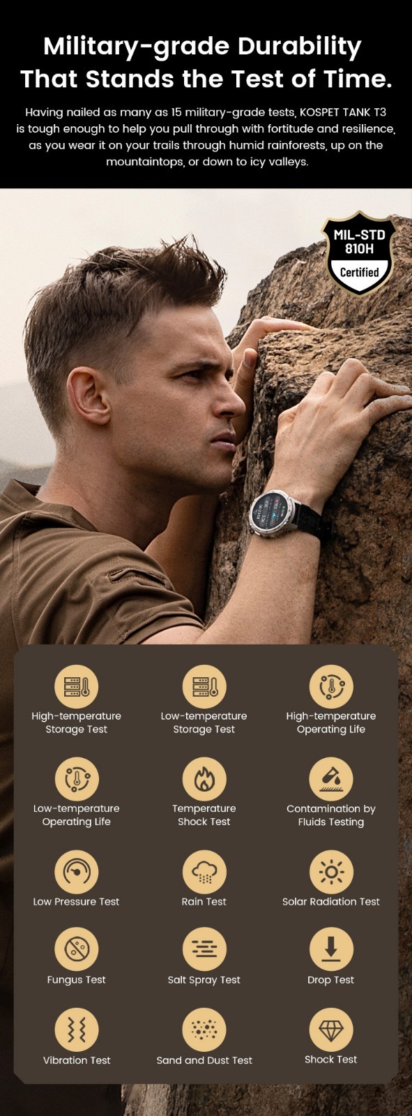 KOSPET Smart Watch for Men, 60 Days Extra-Long Battery, 50M Waterproof for Sw…