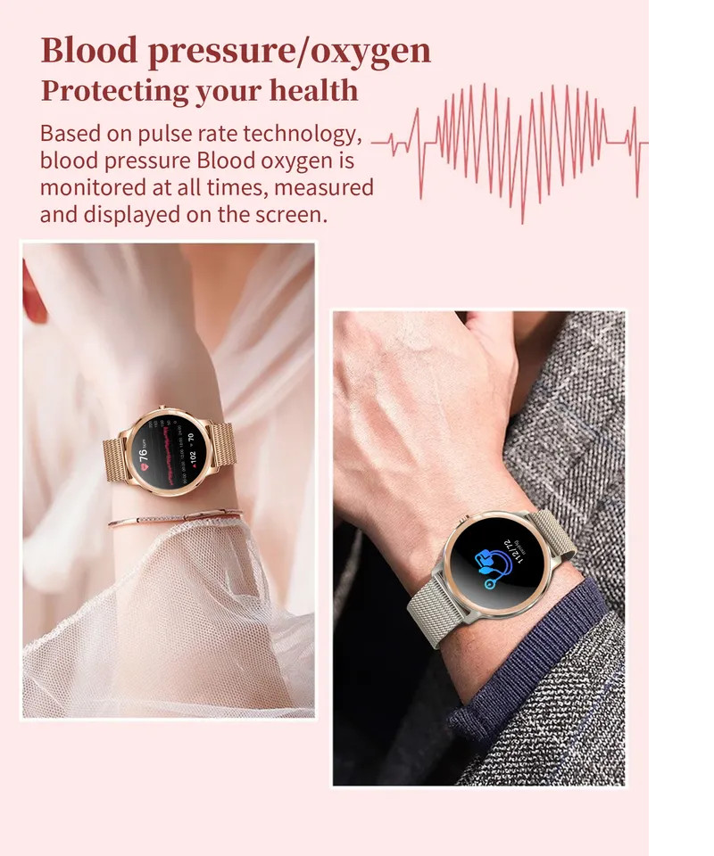 Women Fashion Smart Watch Heart Rate Blood Pressure Sleep Monitor-New
