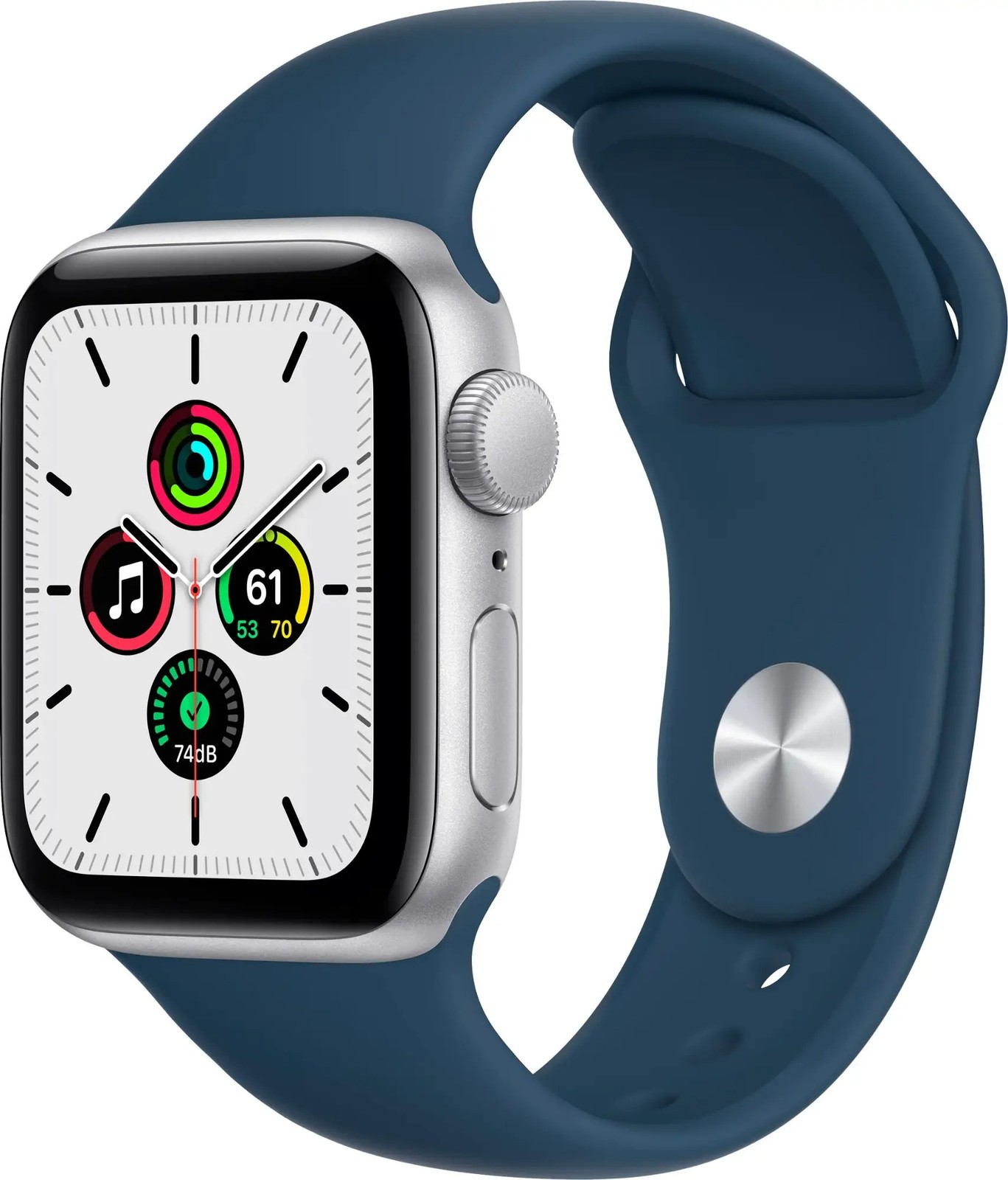 Apple Watch SE (GPS+LTE) 40MM Silver Aluminum Case Abyss Blue Sport Band