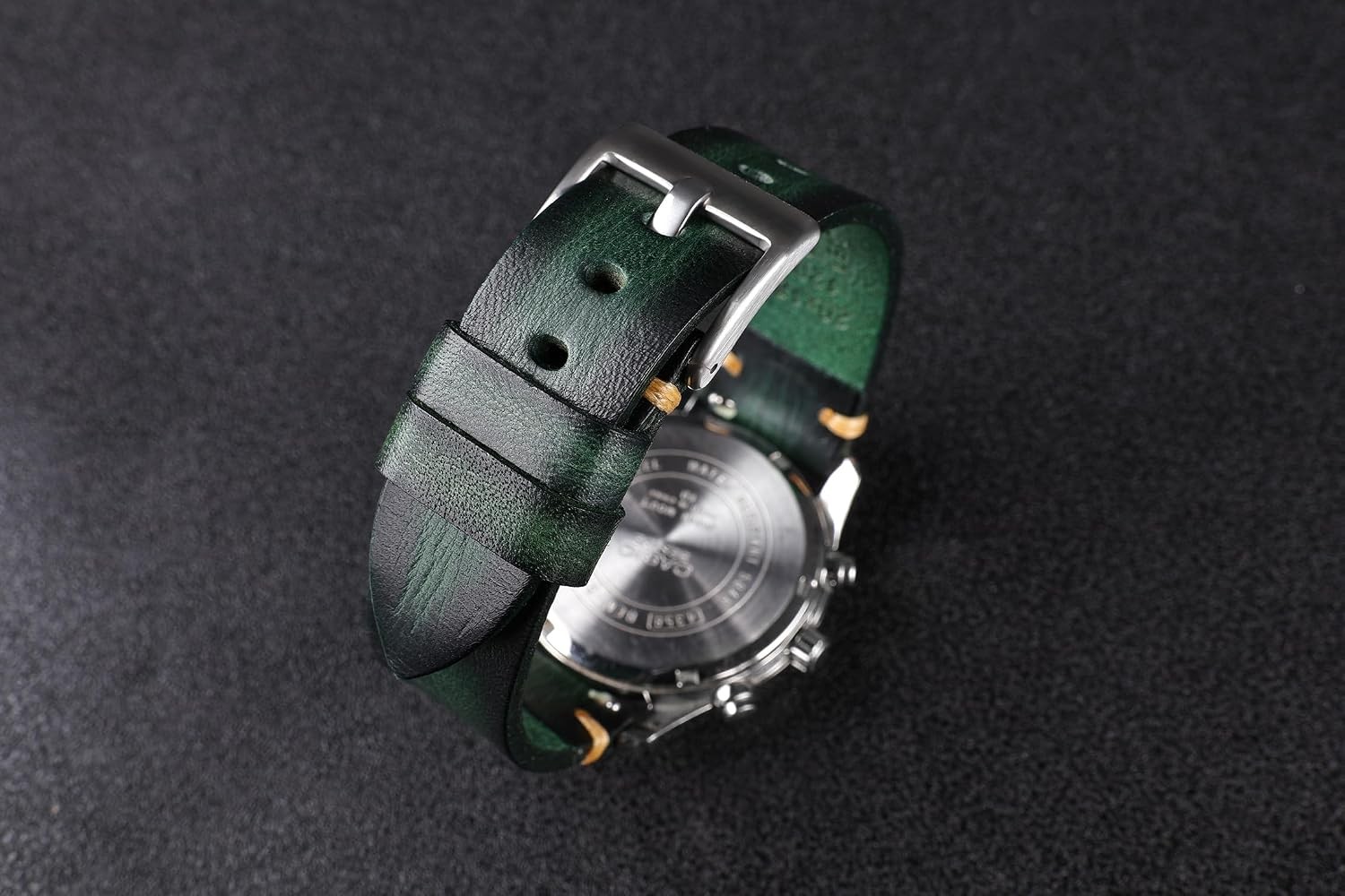 Leather Watch Band Case for 18mm 20mm 22mm 24mm 26mm Quick Release Vintage Style