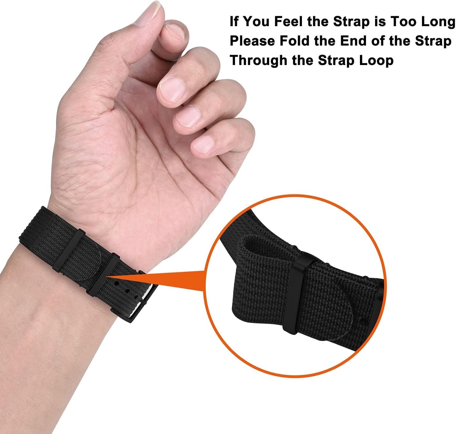 Nylon Watch Band Case for 16mm 18mm 20mm 22mm Waterproof Military Straps