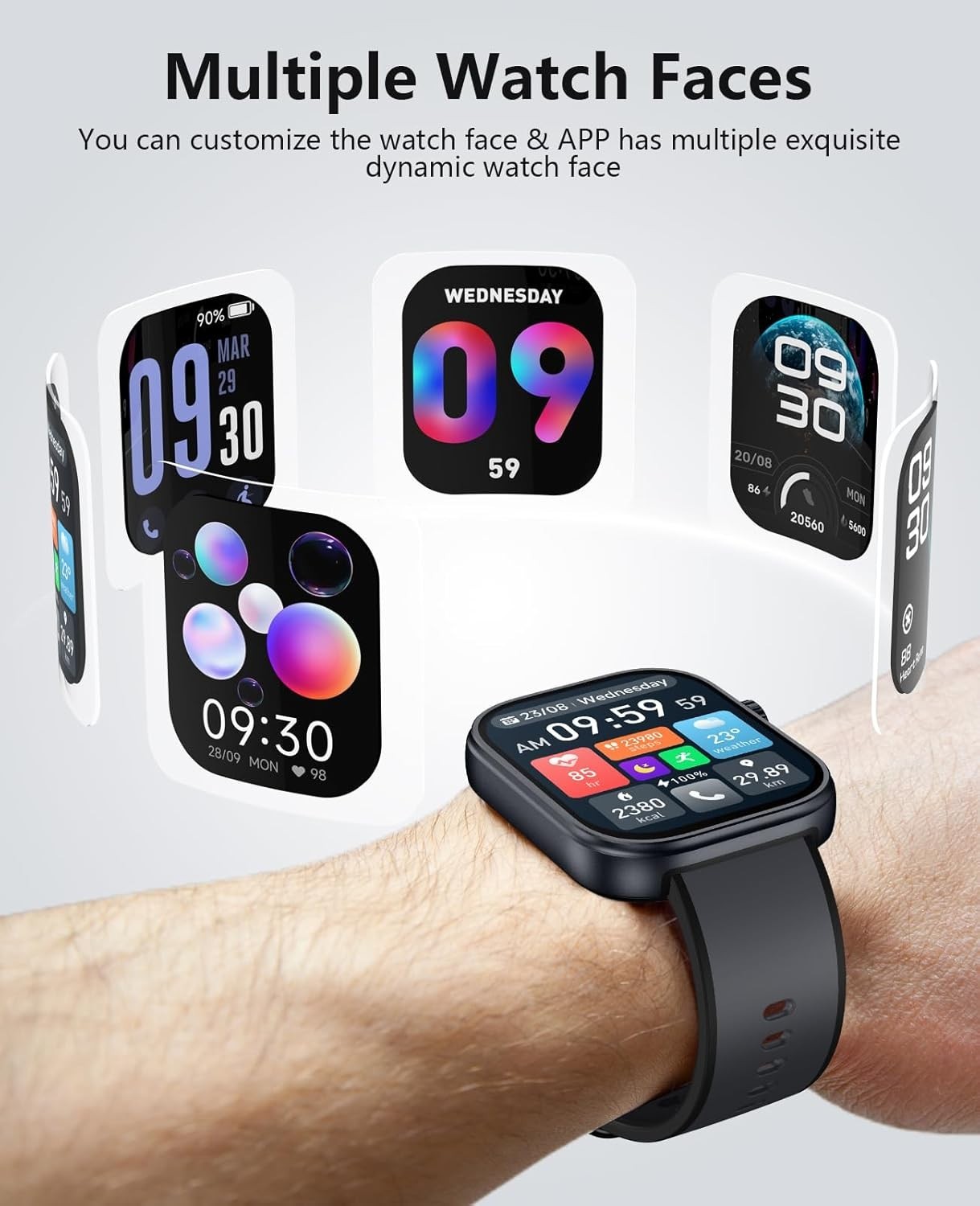 Souyie GTX13 Fitness Tracker Smartwatch Black 1.99″ AMOLED Bluetooth Waterproof