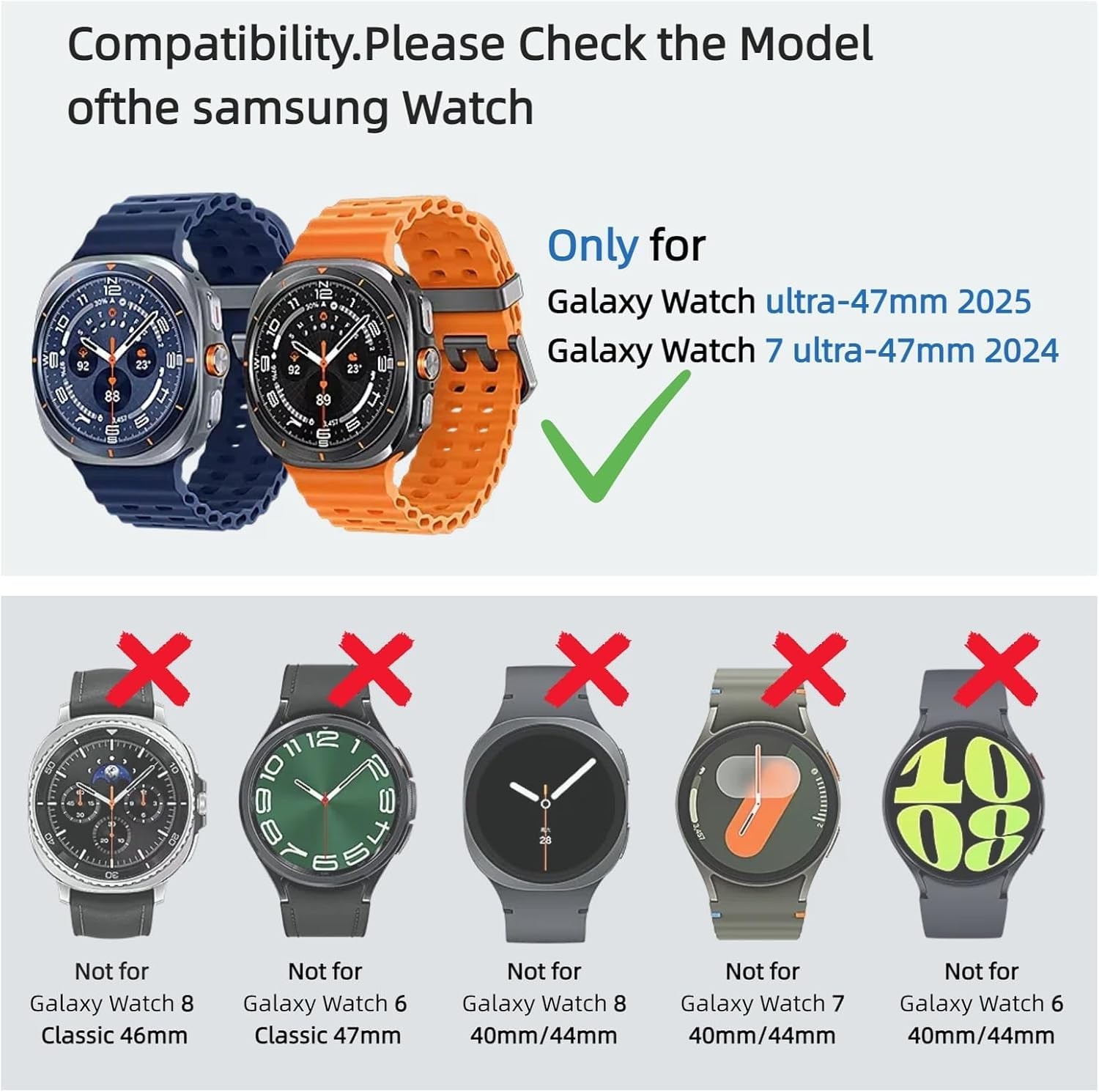 5 Pack Case for Samsung Galaxy Watch Ultra 47mm Scratch Resistant TPU Bumper