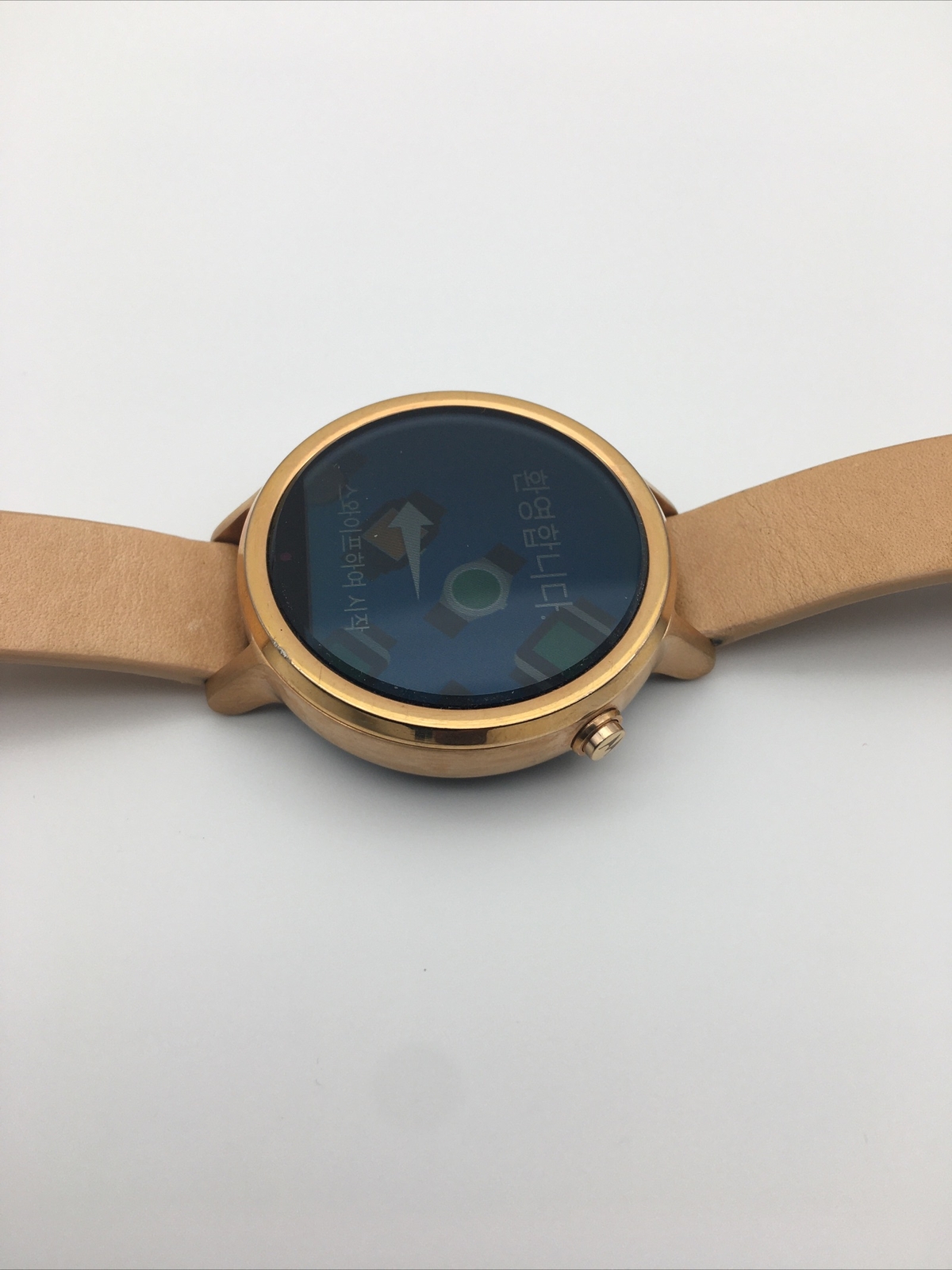 Motorola Moto 360 2nd Gen. 42mm Rose Gold Stainless Steel Case Blush Leather Ban