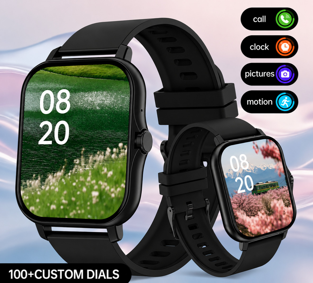 2025 HD Smart Watch Bluetooth Voice Call Touch Screen Fitness Tracker Music j19