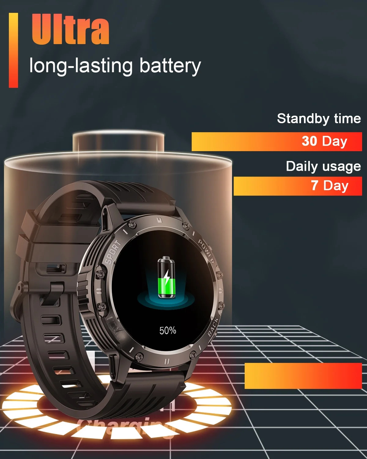 Men’s Luxury Smart Watch, 1.39″ AMOLED, Call & 114 Sports Modes
