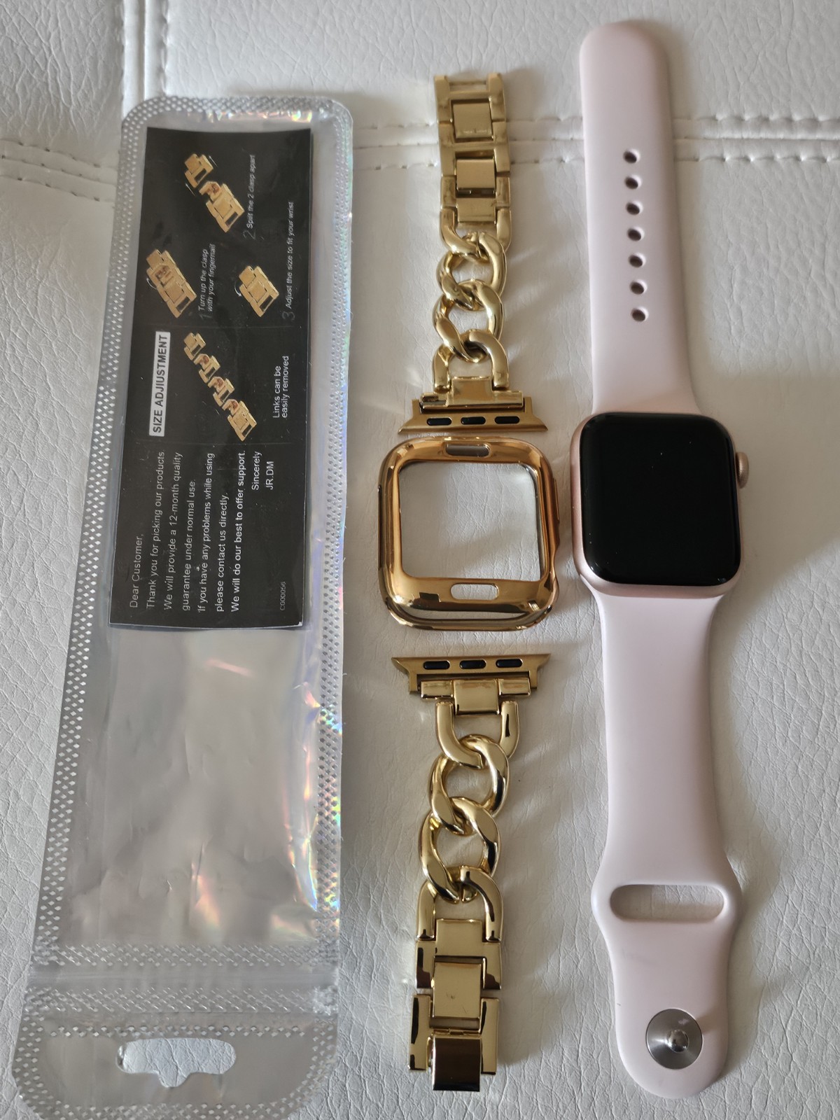 Apple Watch Series 5 40mm Gold Case with Pink Aluminum Band (MWWP2LL/A)