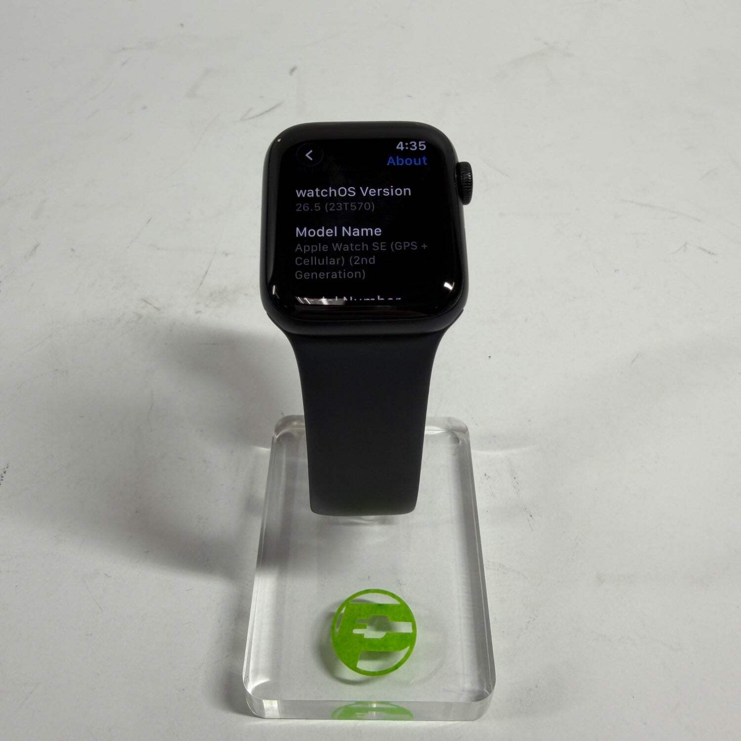 GPS Only Apple Watch SE 2nd Gen 40MM Midnight Aluminum Sport Band MRG93LL/A (Bad