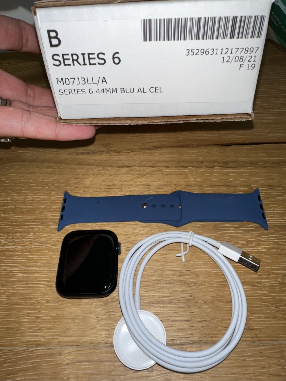 Apple Watch Series 6 44mm Blue Aluminum Case with Deep Navy Sport Band (GPS+LTE)
