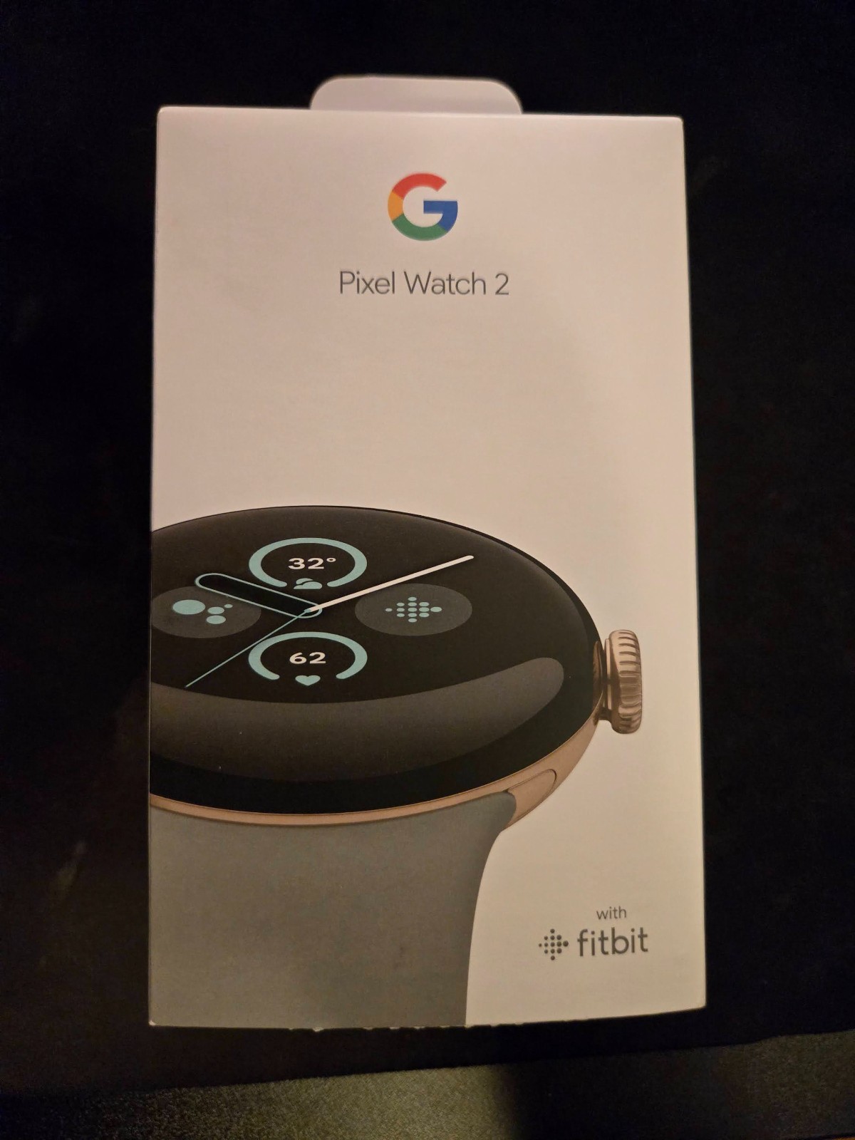 Google Pixel Watch 2 41mm Champagne Gold Case with Hazel Fluoroelastomer Band…
