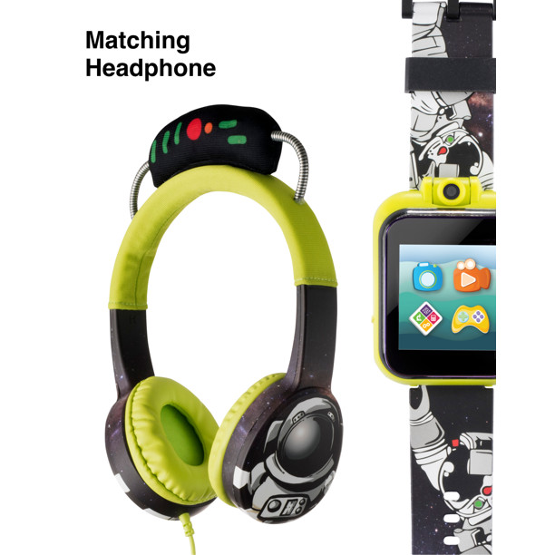 NEW Kids SMART WATCH Plus HEADPHONES iTECH Jr Green Mission Control Boys Girls