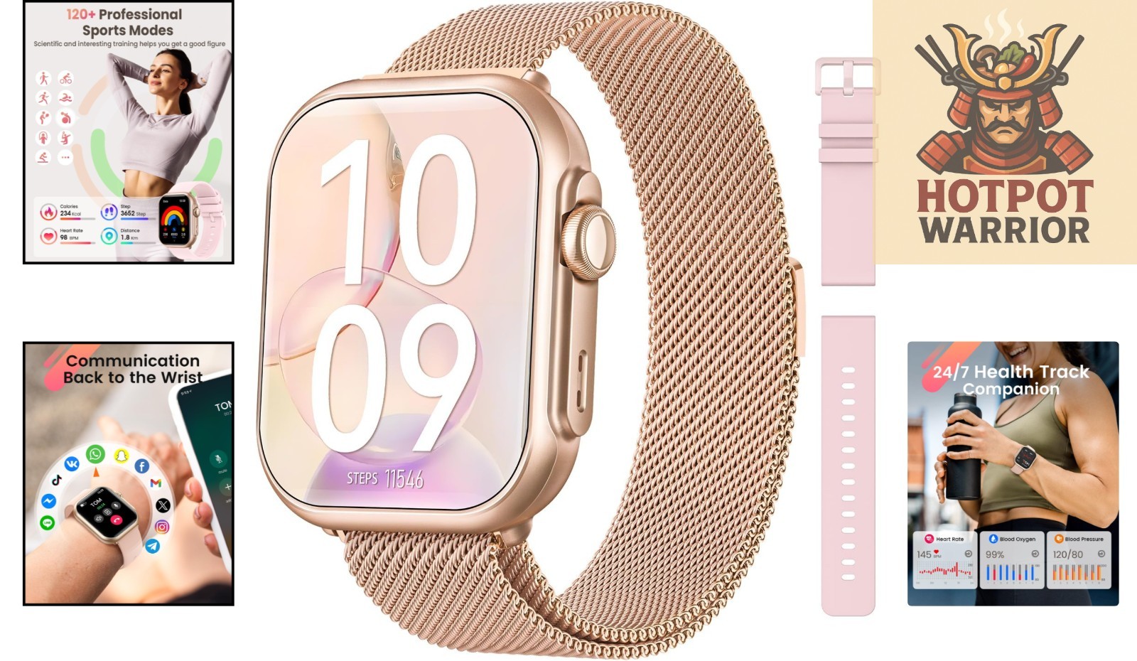 Luxury Health Monitoring Smart Watch: 120+ Sports Modes & 30+ Days Battery Life