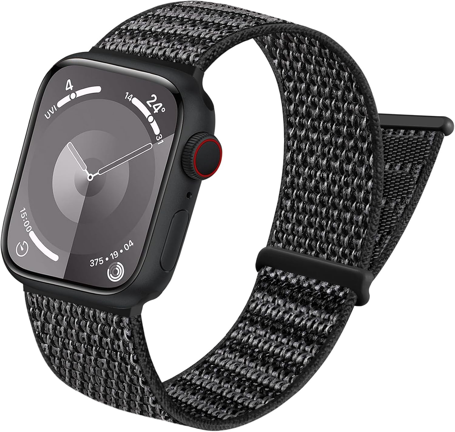 Stretch Adjustable Braided Nylon Strap Compatible with Apple Watch 44mm 45mm