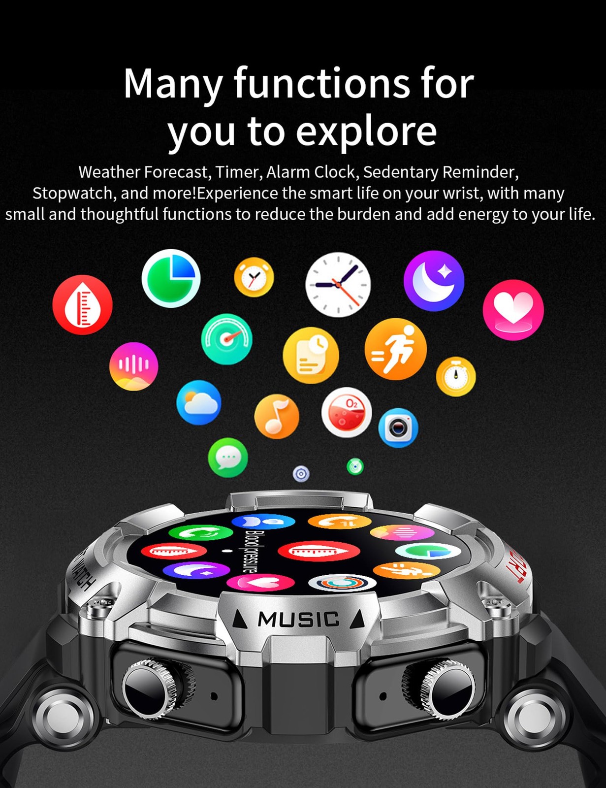 Smart Watch with Earbuds for Men Women,1.52″ HD Screen,9D Sound,Fitness & Sle…