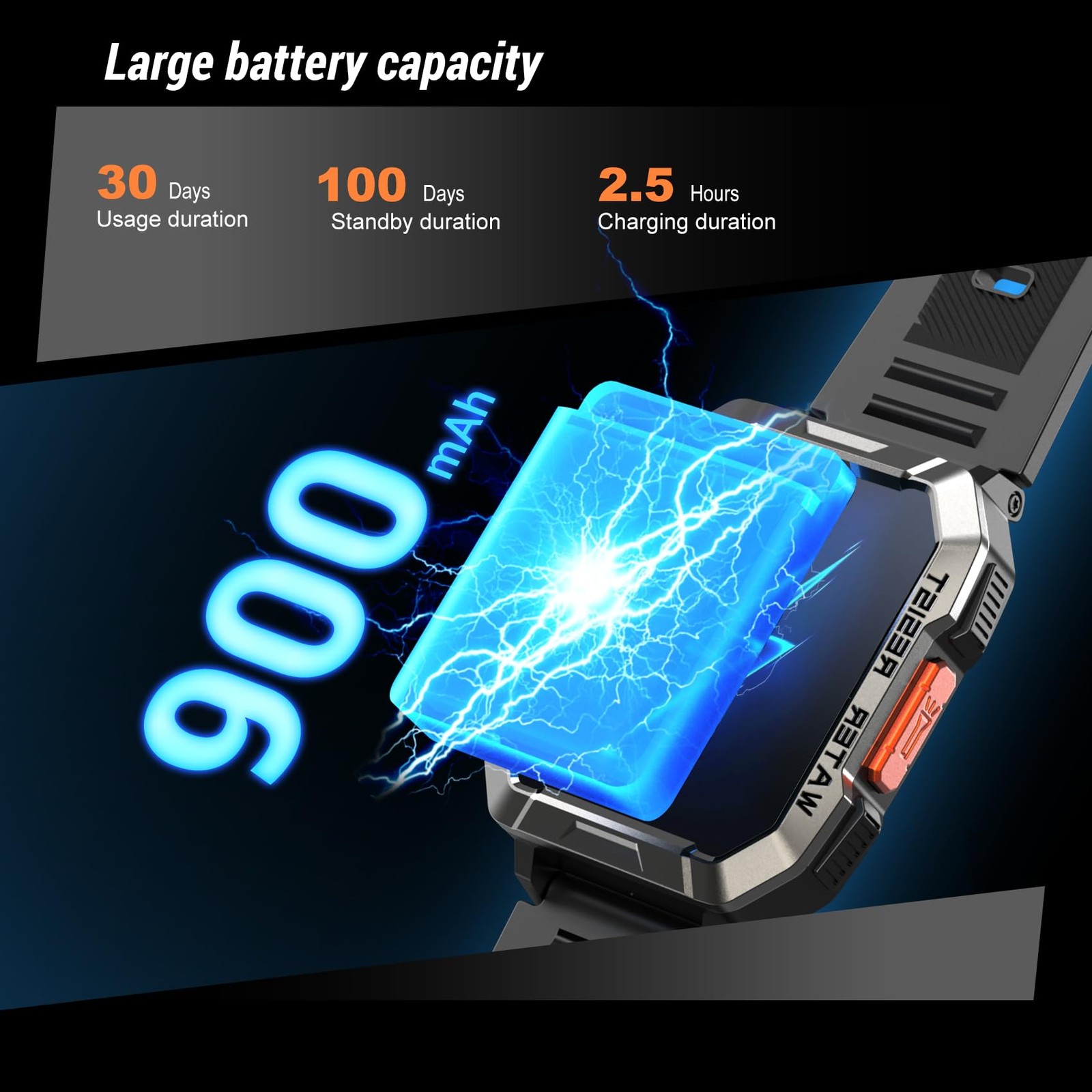 Military Smart Watch for Men Answer/Make Calls, 2.01” Smart Watch for Androi…