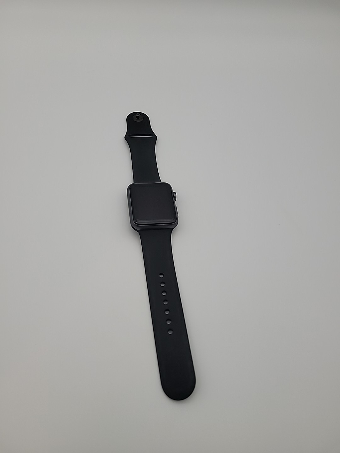 Apple Watch Sport 42mm Space Gray Aluminum Case Black Band Smartwatch -…