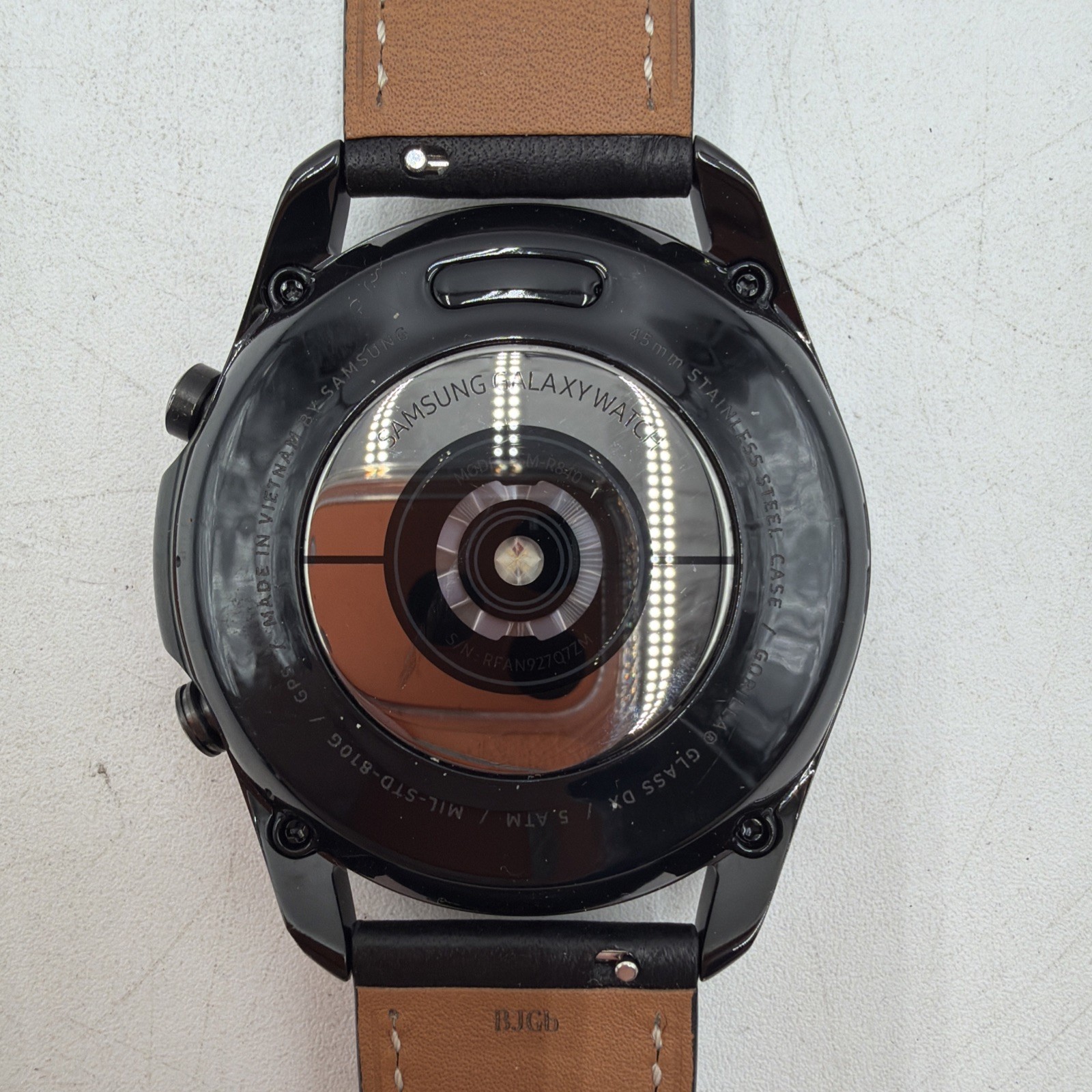 Samsung Galaxy Watch3 SM-R840 45mm Stainless Steel Case with Leather Strap