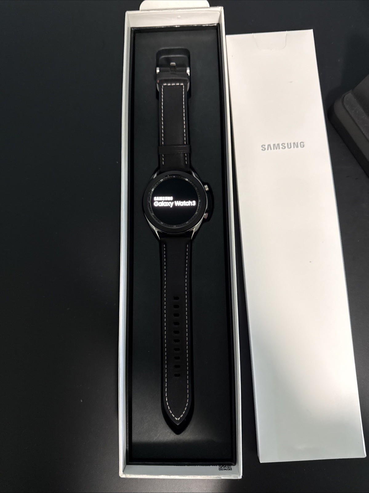 Samsung Galaxy Watch3 45mm LTE Black Stainless Steel with Leather Band & Box