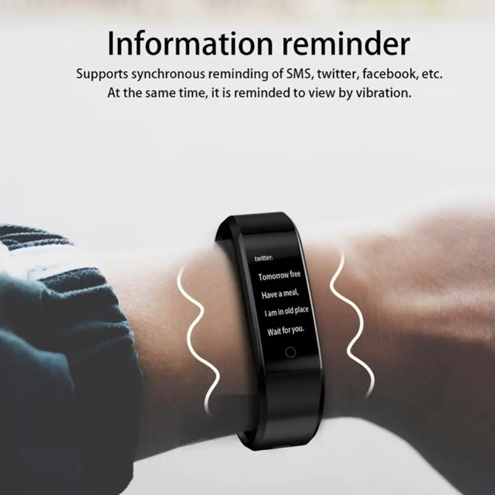 115Plus Smart Watch Men Women Fitness Tracker Sport Watch Waterproof Smartwatch