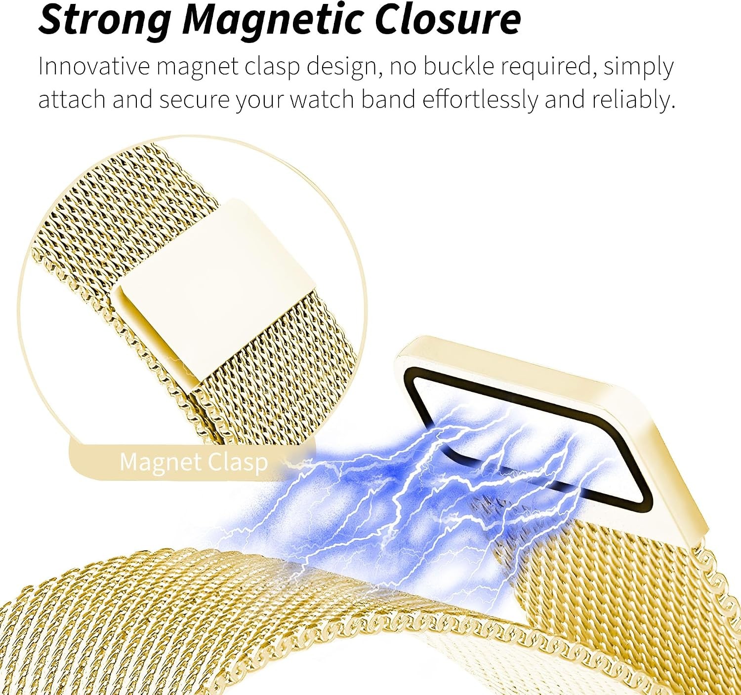 Slim Metal Band for Apple Watch Series 11 10 9 8 7 6 5 4 3 2 1 41mm Magnetic Str