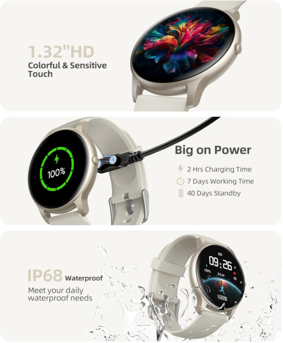 Reloj Inteligente Para iPhone Android De Mujer Smart Watch Pantalla Táct Nuevo