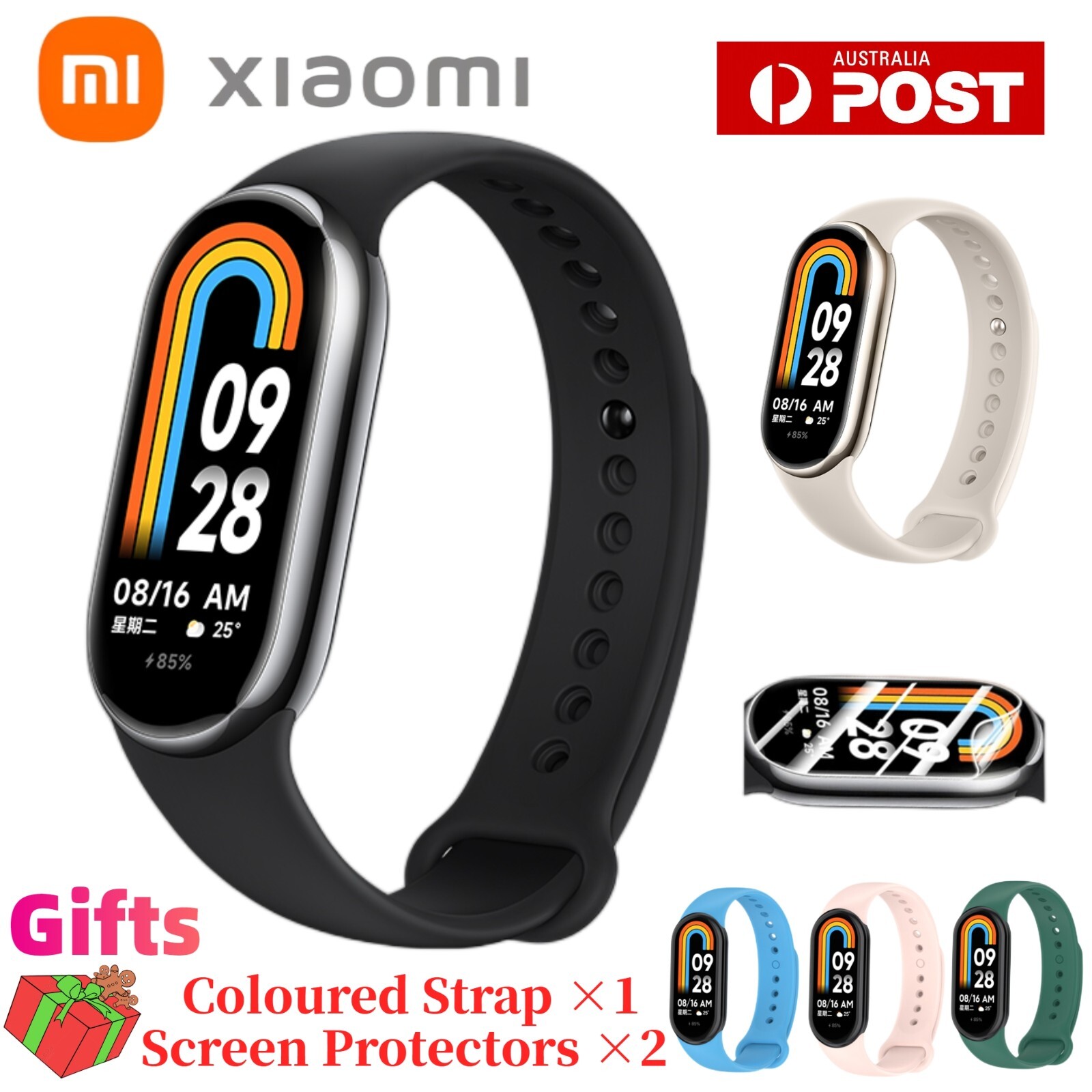 Xiaomi Smart Band 8 Heart Rate Blood Pressure Fitness Tracker Watch Bracelet APP