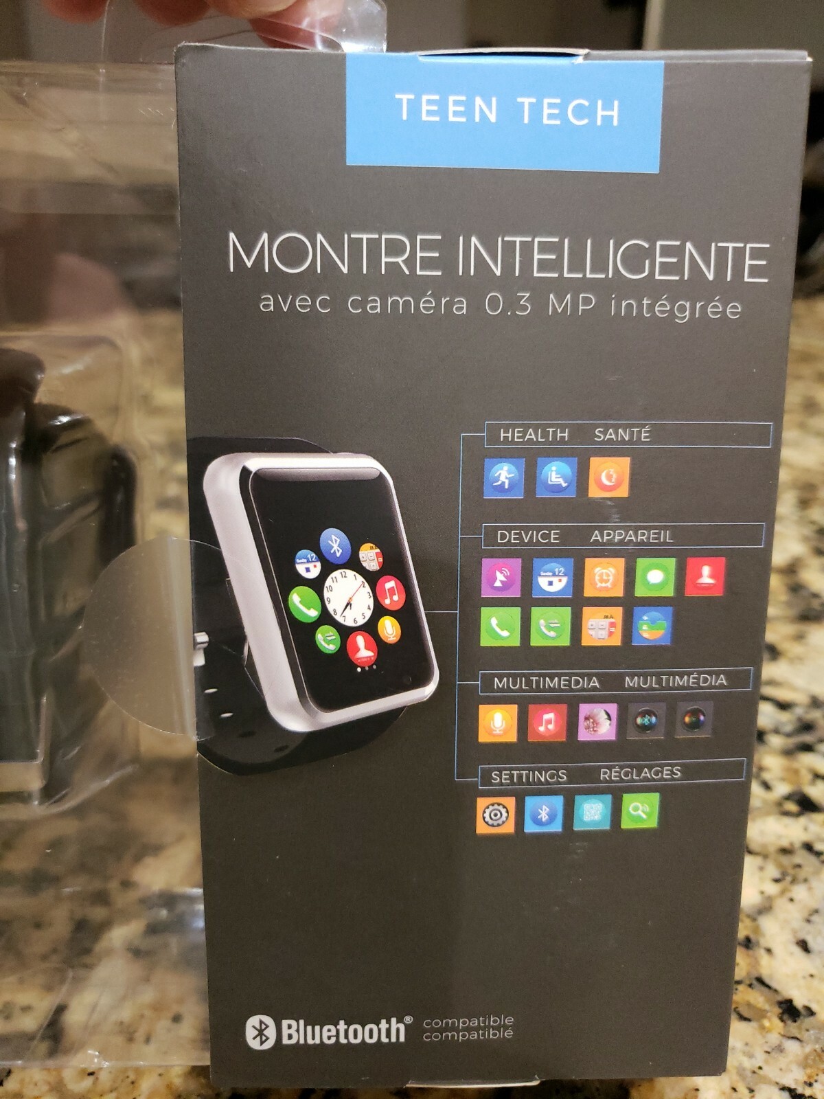 TEEN TECH Smart Watch built In 0.3MP Camera (WHITE BELT)