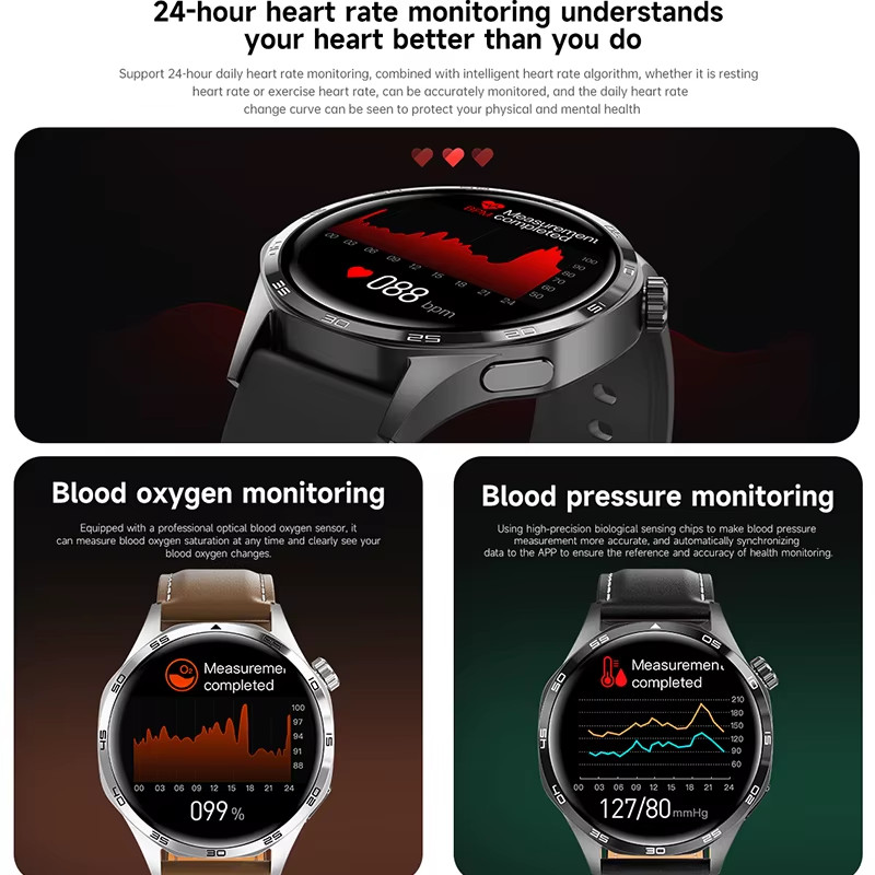 5 PRO Smart Watch Men AMOLED HD Screen Bluetooth GPS NFC Health Smartwatches
