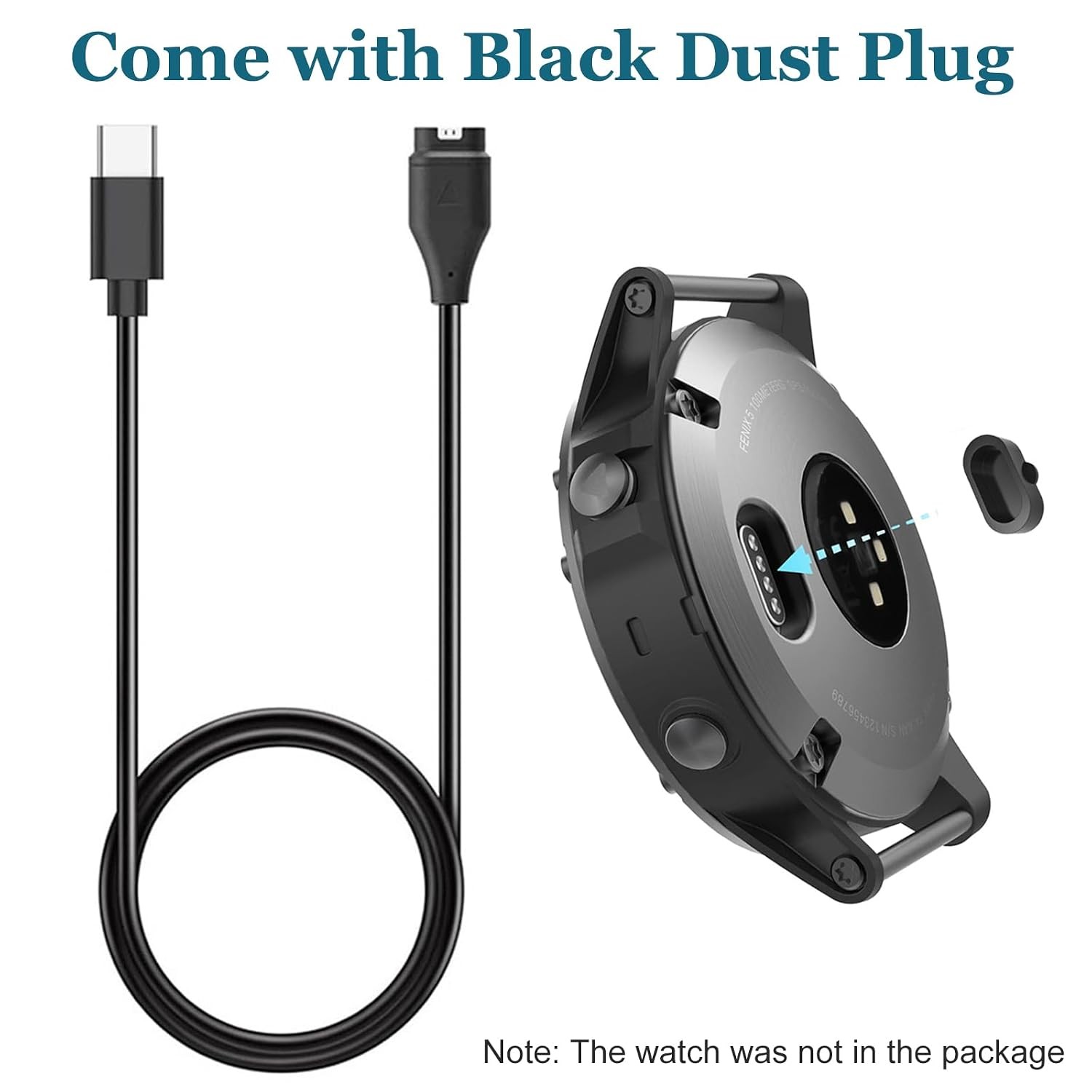 USB C Charger Charging Cable for Garmin Fenix 8 7 6 5, Forerunner 945 45 45S 245