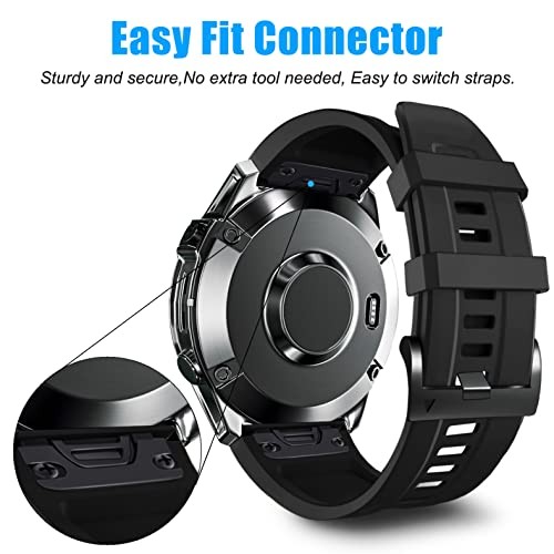 2 Pack Silicone Strap Compatible with Garmin Fenix 8 Pro 47mm and Forerunner 955