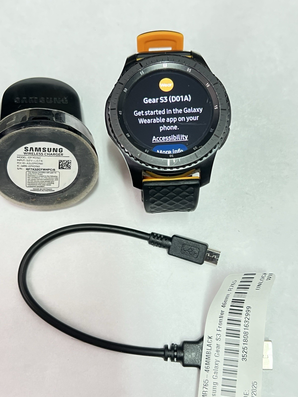 Samsung Gear S3 Frontier 46mm SM-R765 LTE Smartwatch – Black