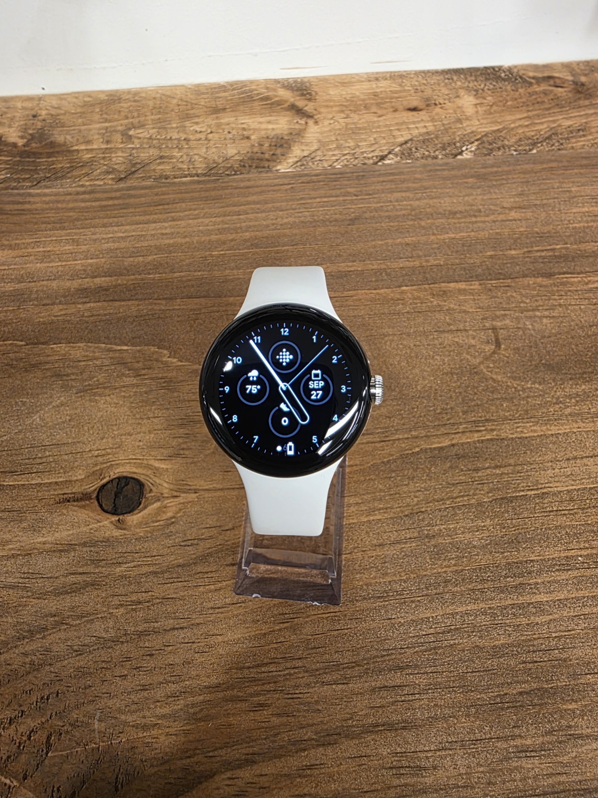 Google Pixel Watch 41mm Polished Silver Stainless Steel Case with Chalk…