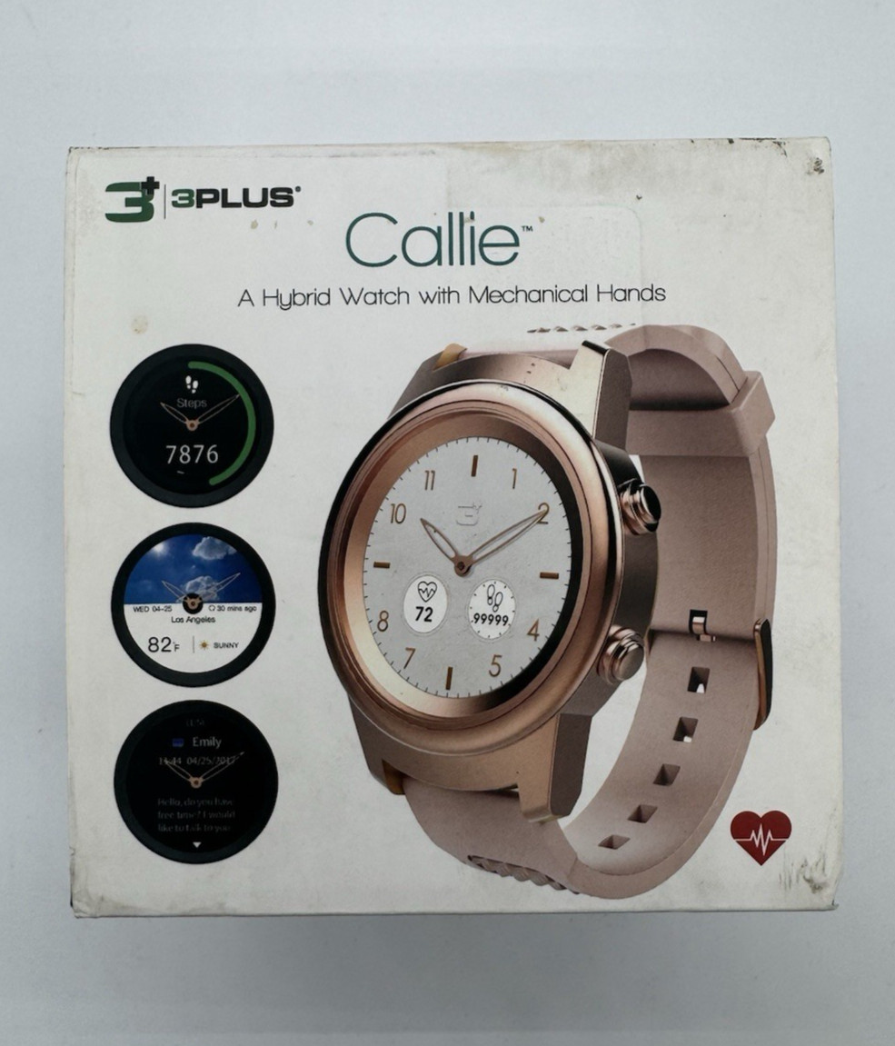 3PLUS Callie Hybrid Smart Watch Heart Rate Touchscreen Rose Gold