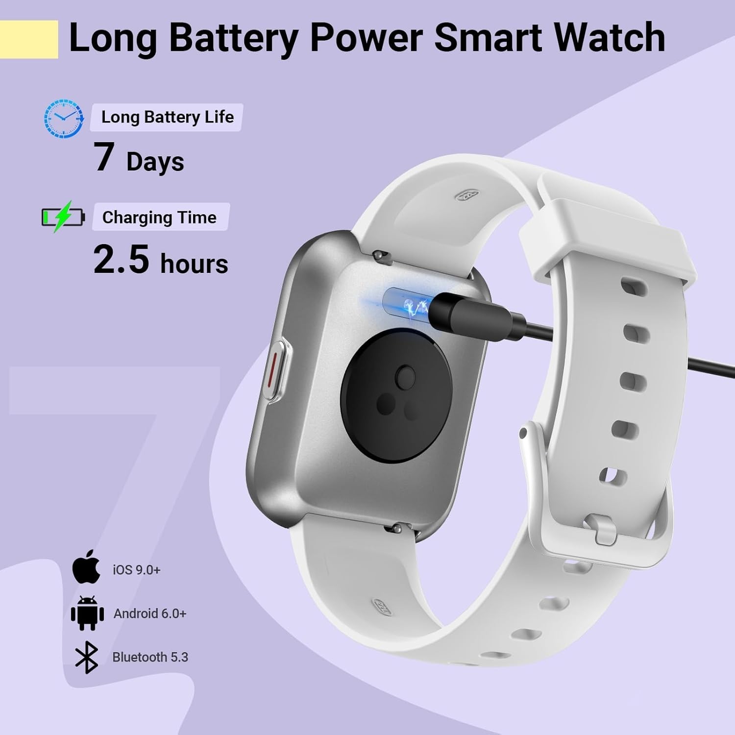 Beautiful 1.8” Fitness Tracker Smartwatch with Alexa – Compatible with iPhone