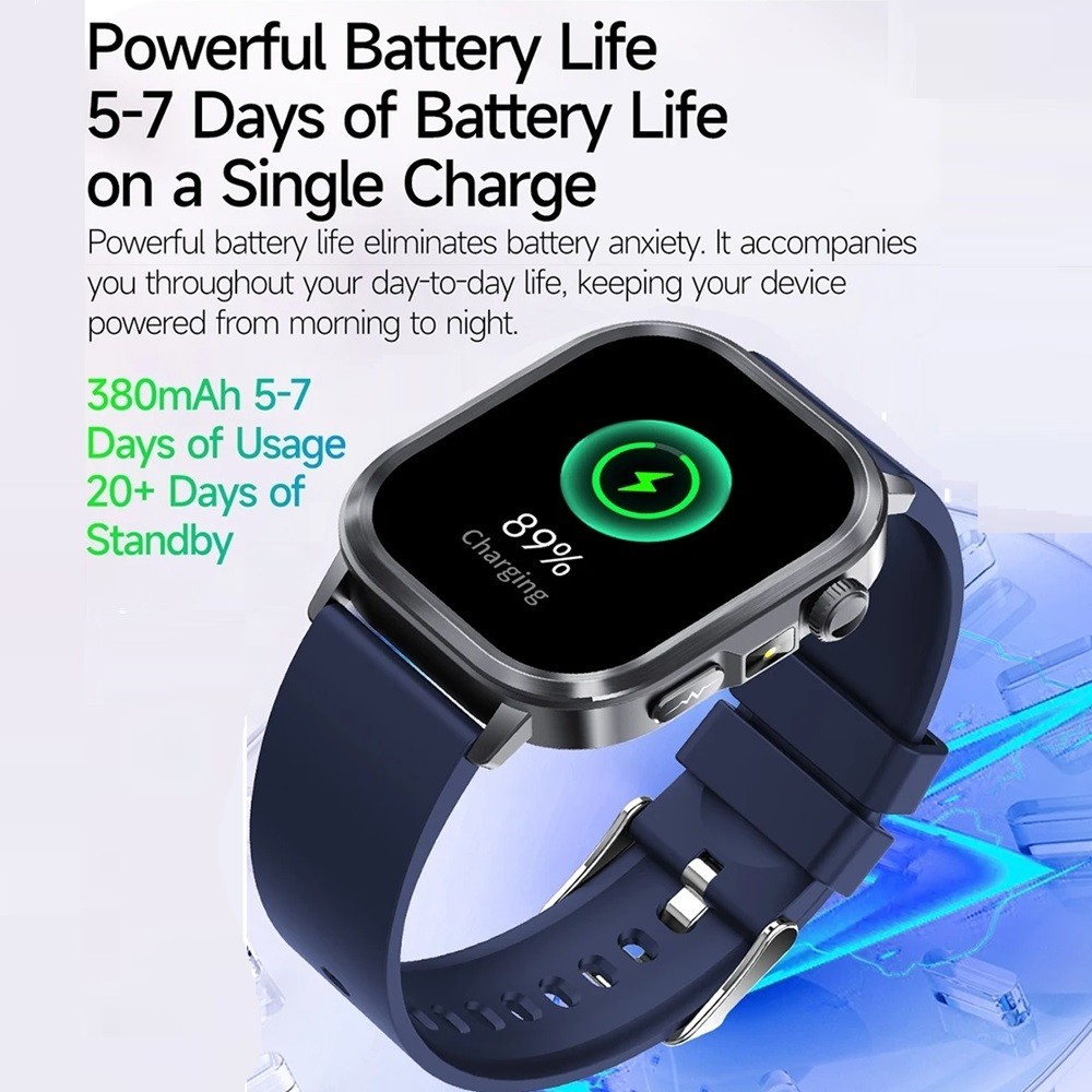 ET573 ECG+PPG AMOLED SOS AI Voice Smart Watch Bluetooth Call Health Monitoring