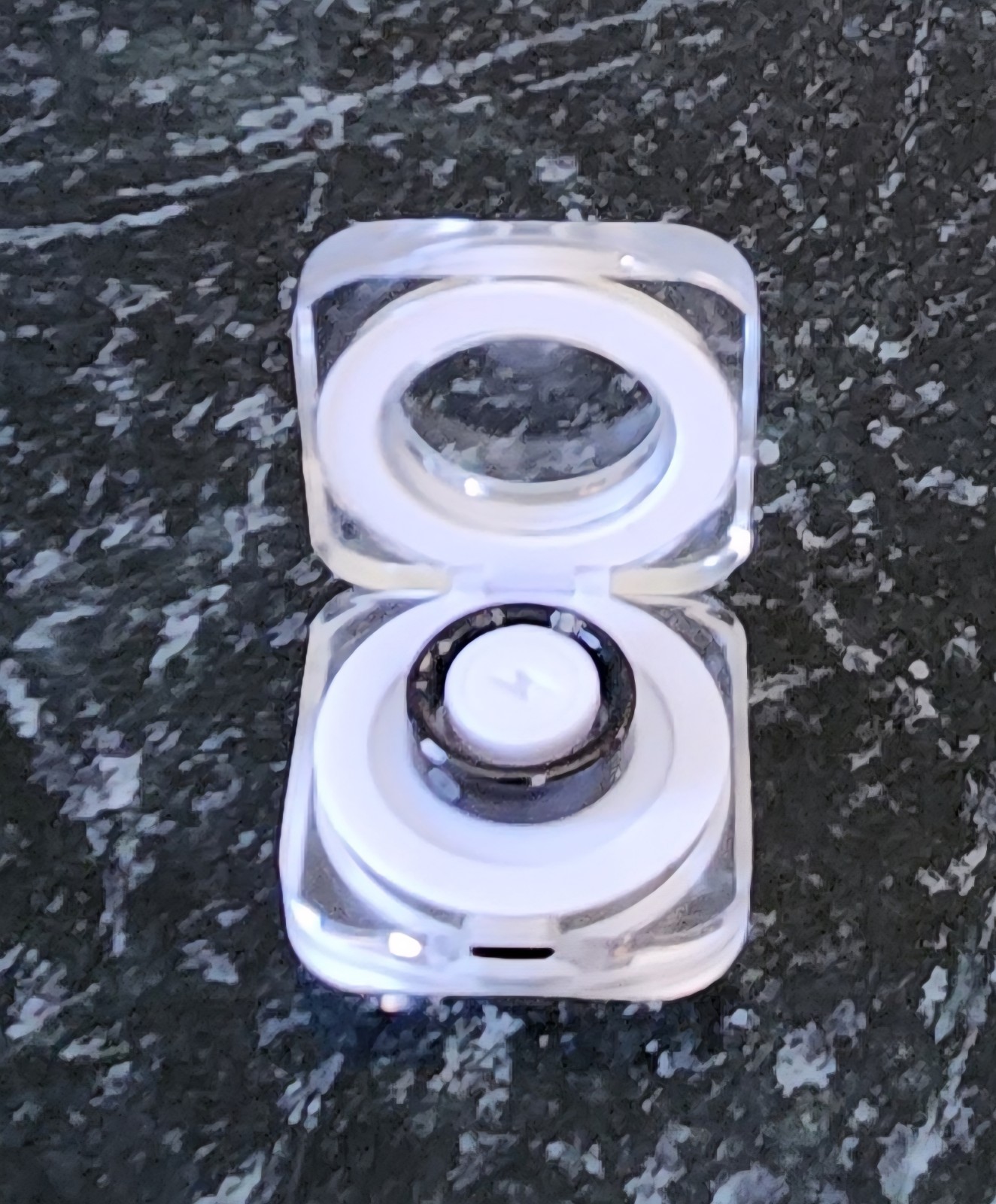 Smart Ring Health Tracker with LED Display Screen, IP68 Waterproof Silver S 9