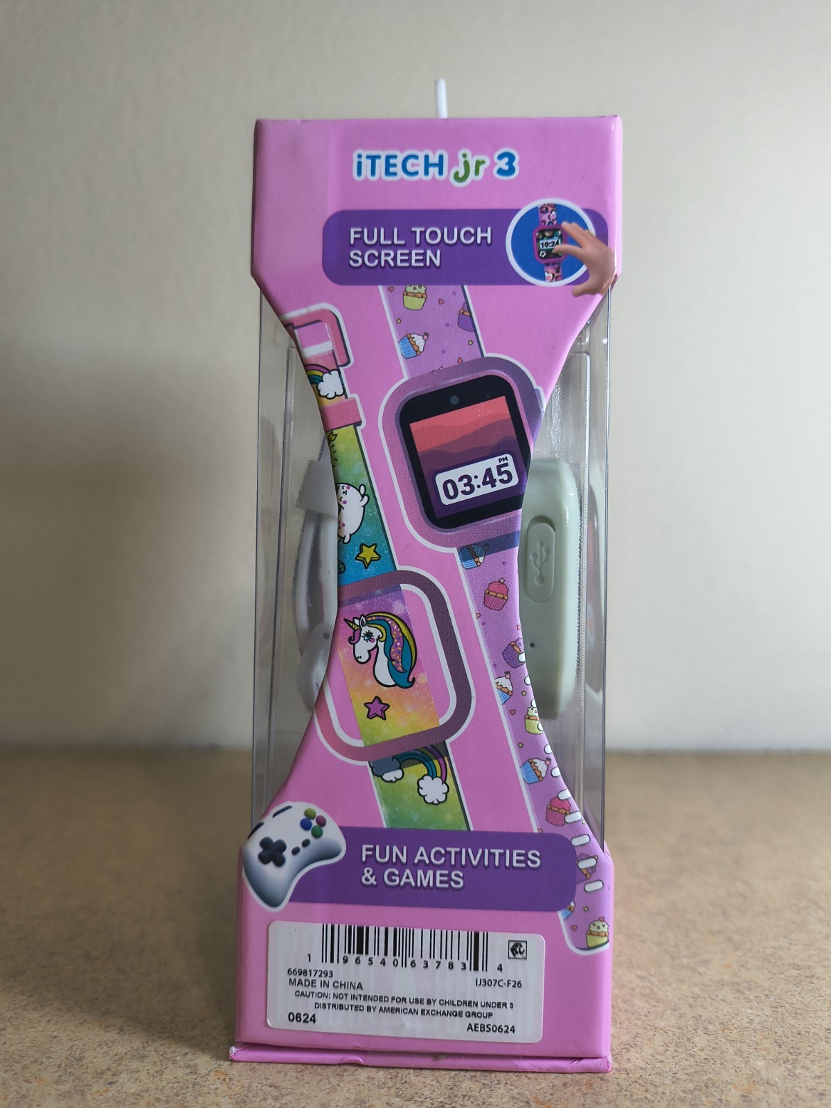 iTECH Jr 3 Kids Smartwatch Camera, Games, Music, Video Rec, Unicorn Print