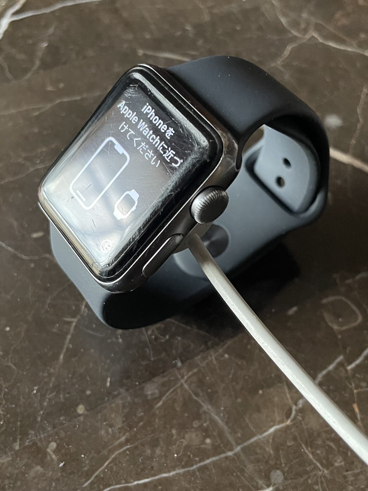 Apple Watch Series 3 38mm Space Gray Aluminum Case with Black Sport Band…