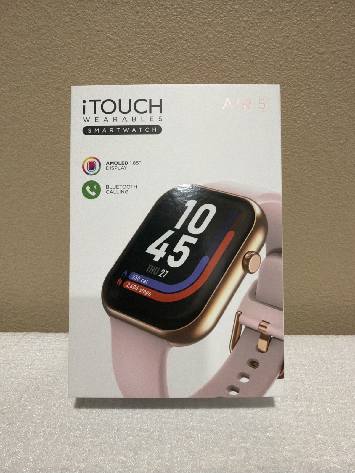 iTOUCH AIR 5 Smartwatch – Silicone Strap Rose Gold Adult Super Cute!
