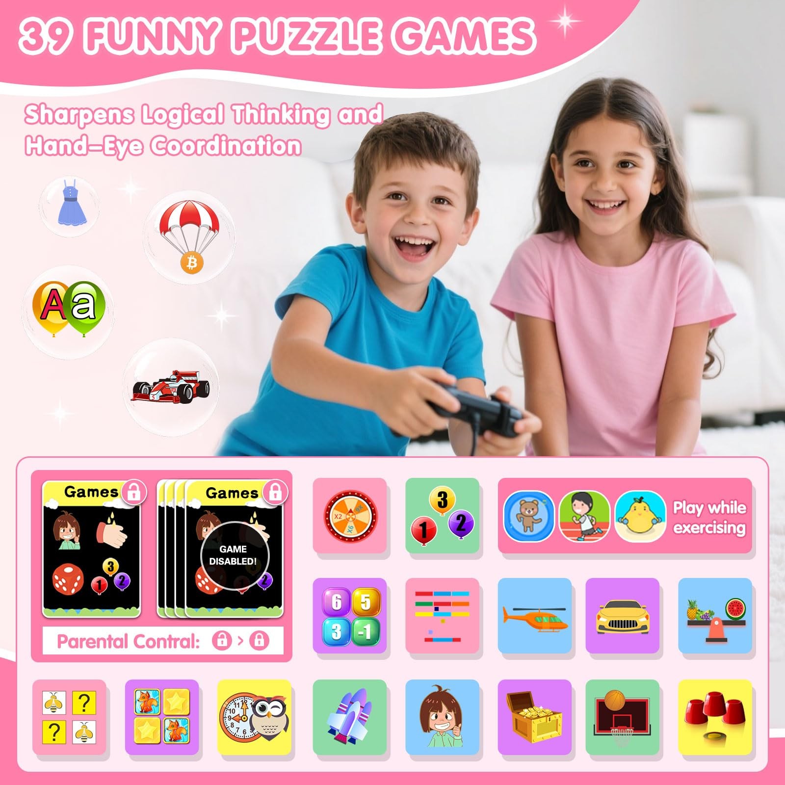 Smart Watch for Kids with 39 Games Touchscreen Camera Video, Music Player, Pe…