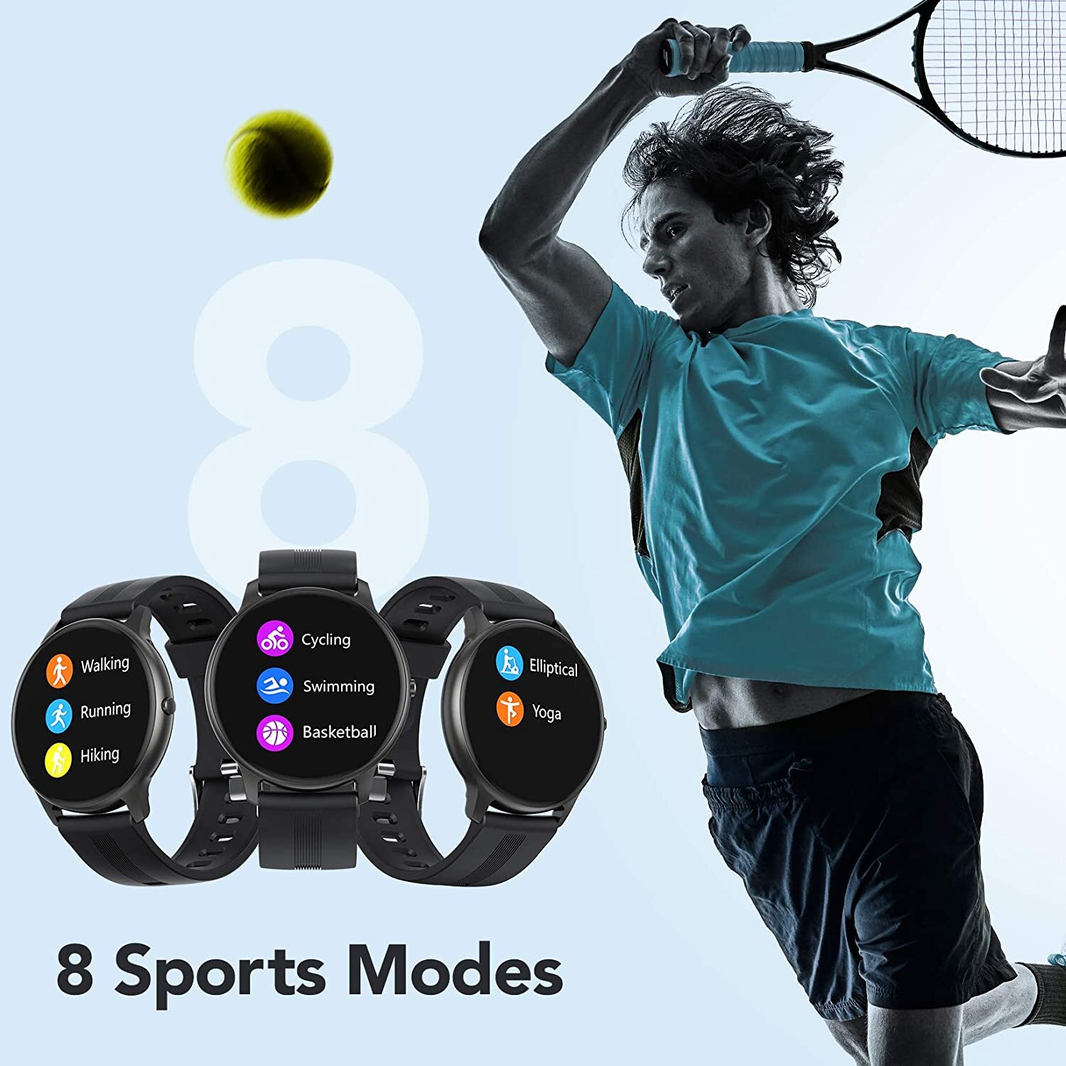 Smart Watch Men Women Fitness Tracker Heart Rate Sport Android iOS Touch Gift