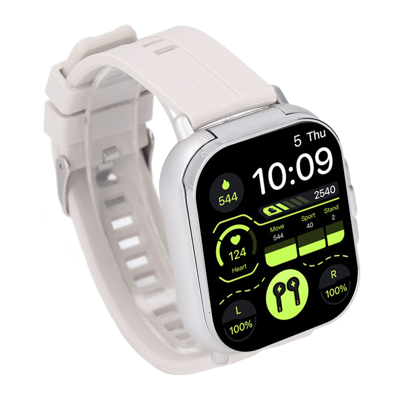 2 In 1 Smart Watch With Earbuds HD Touch Screen Bluetooth Call For IOS