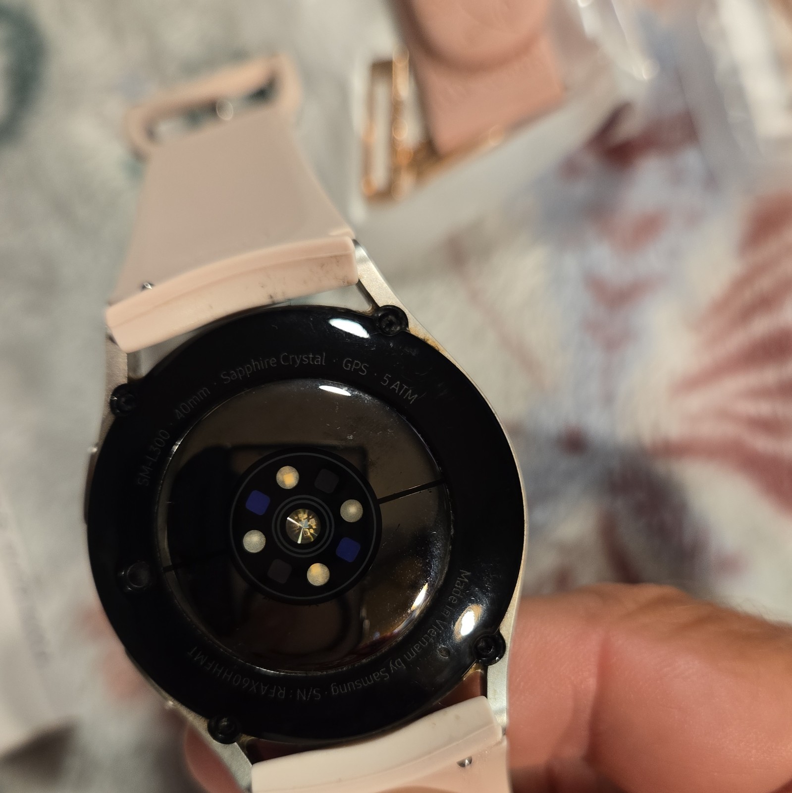 Samsung Galaxy Watch7 40mm Silver GPS Sapphire 5 ATM 32GB Wear OS Pink Band