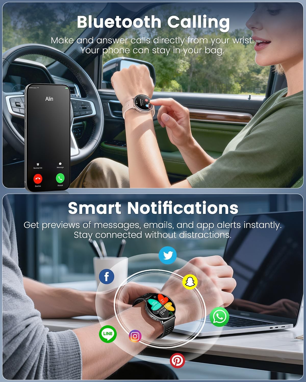 GPS Smart Watches for Men, 1.39″ AMOLED Screen Smartwatch, Bluetooth Call/100…