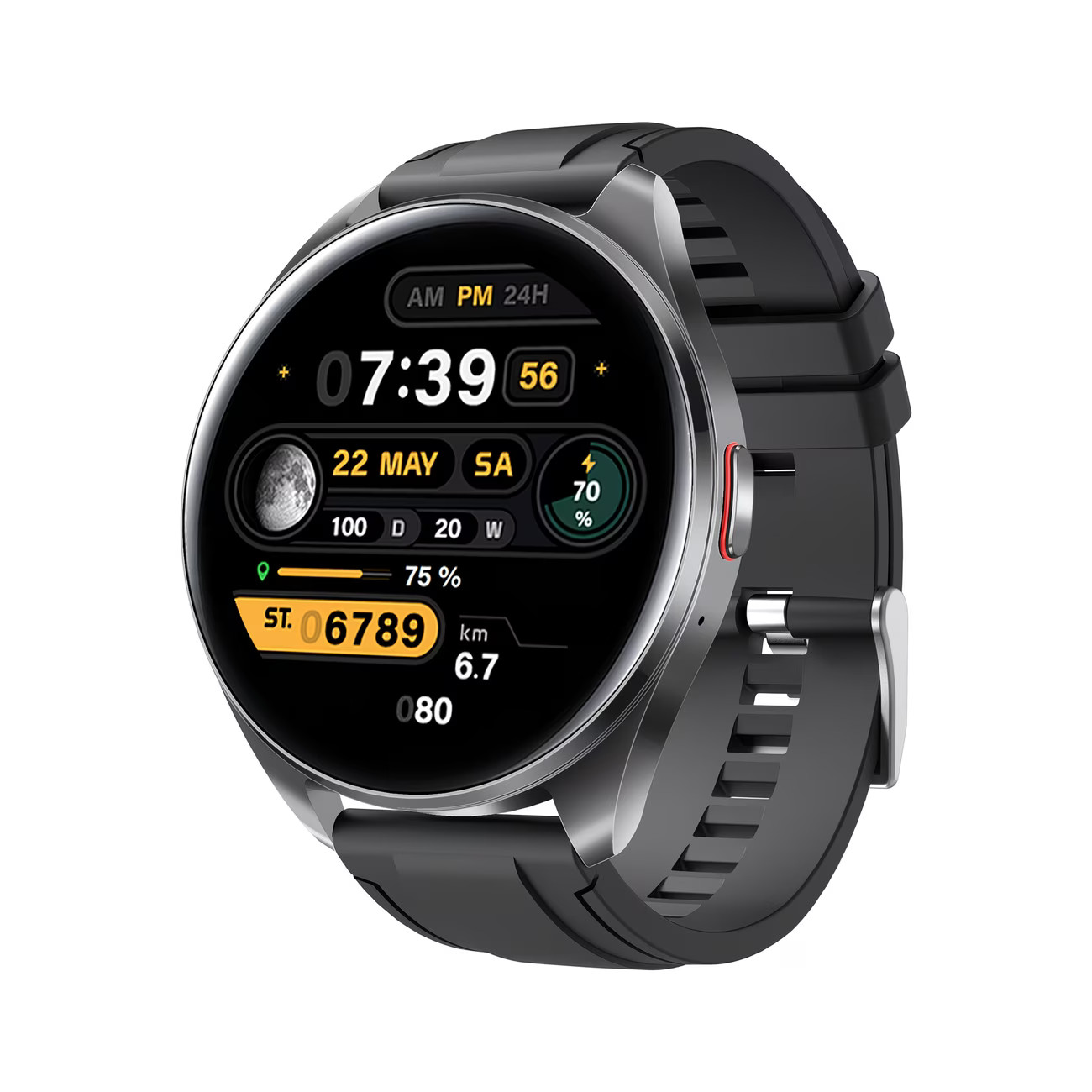 W&O Men’s Women’s Modern Sports Smart Watch, Complete with 2 Replacement Straps