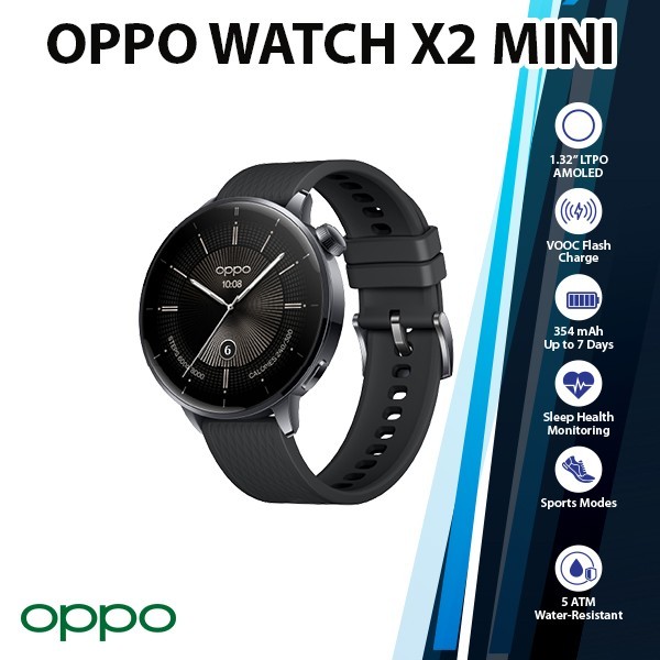 OPPO Watch X2 Mini Android iOS Smartwatch (BLACK/4GB/EMMC/AMOLED/Bluetooth)