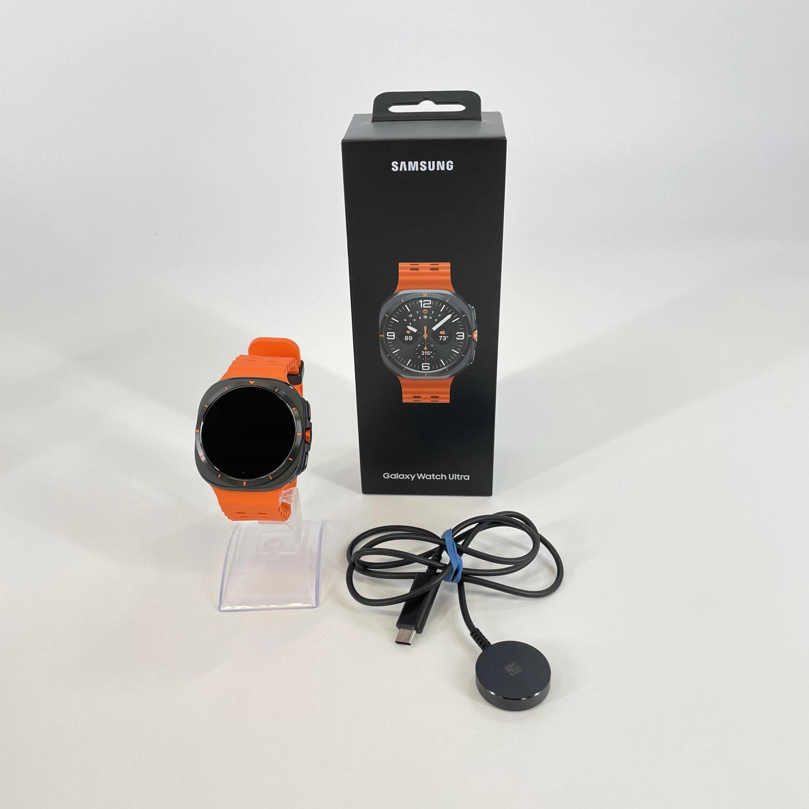 Samsung Galaxy Watch Ultra (2025) 47mm Gray Titanium (LTE) w/ Orange Marine-9/10