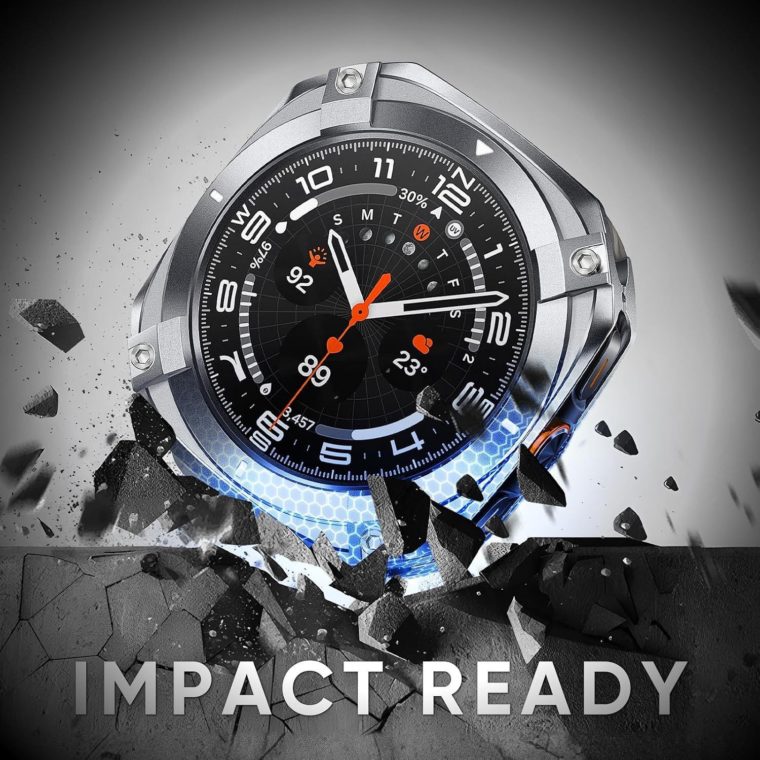 Stainless Steel Protective Bezel Case for Samsung Galaxy Watch Ultra 47mm Rugged