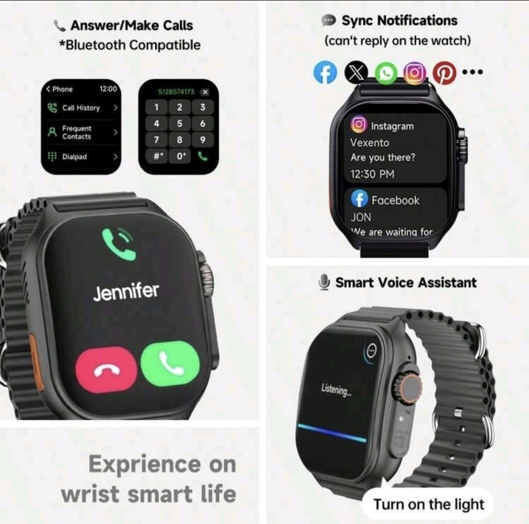 Bluetooth Smart Watch Call Fitness Tracker Men Women Heart Rate Blood Pressure