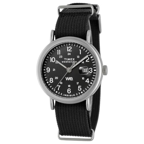 TIMEX Weekender TW2W86100 5 ATM Water Resistant Acrylic Black Dial Brass